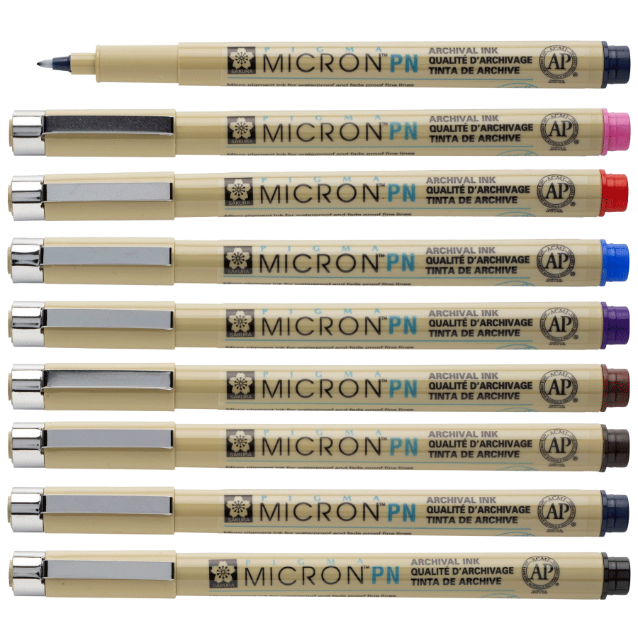 Линер Pigma Micron pn (0.4),0.5мм, Черный, Sakura 2