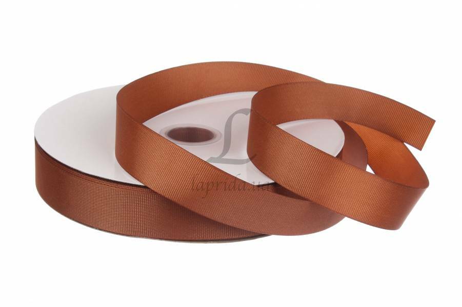 Лента репсовая коричневая 1,2 cм (18м) GX-26