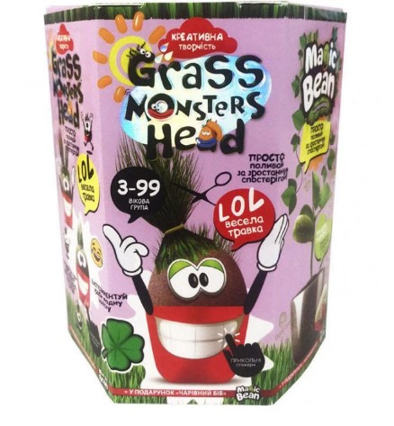 Набір креативної творчості "Grass Monsters Head" укр. (8). GMH-01-01U,02U,03U...08U 4