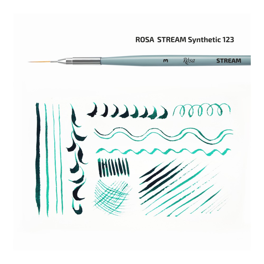 Синтетика круглая лайнер STREAM 123/7 №2, к.р. кисть ROSA 2