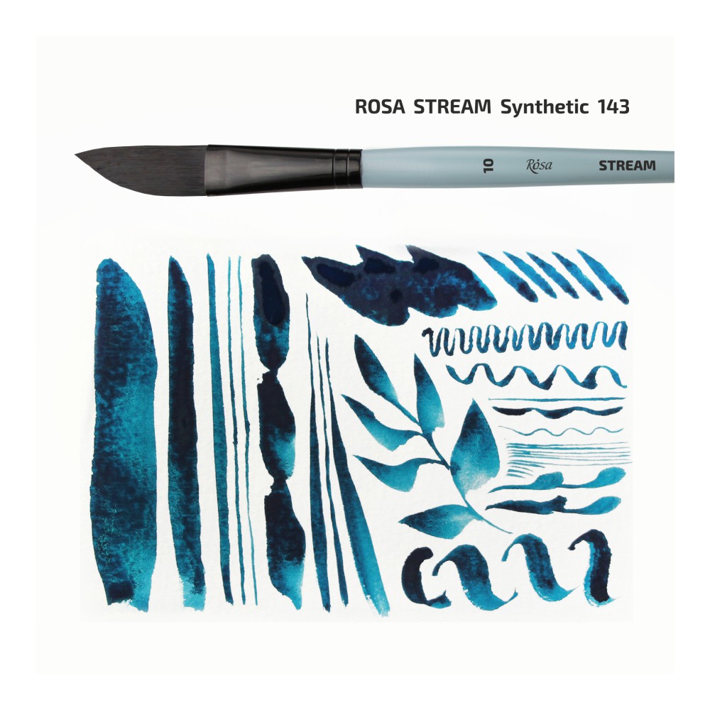 Синтетика шаблевидная плоская даггер STREAM 143 №4, к.р. кисть ROSA 2