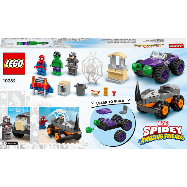 Конструктор Lego Marvel "Битва Халка с Носорогом на грузовиках", 10782 1