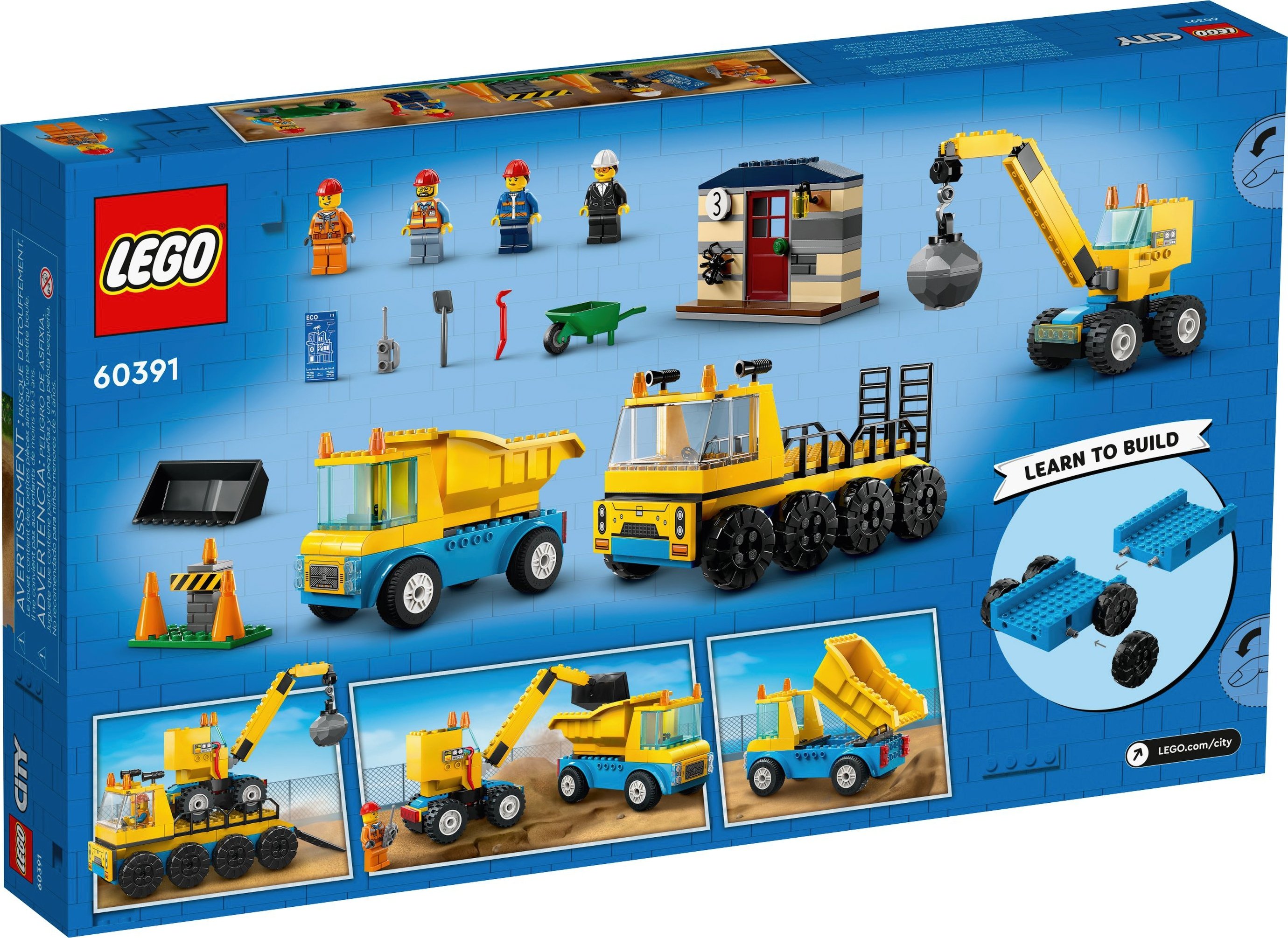 Конструктор Lego City "Строительный грузовик и шаровидный кран-таран", 60391 9