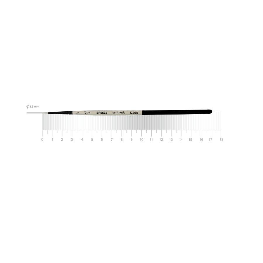 Синтетика кругла, BREEZE 1226R, №000, к.р. пензель ROSA 1
