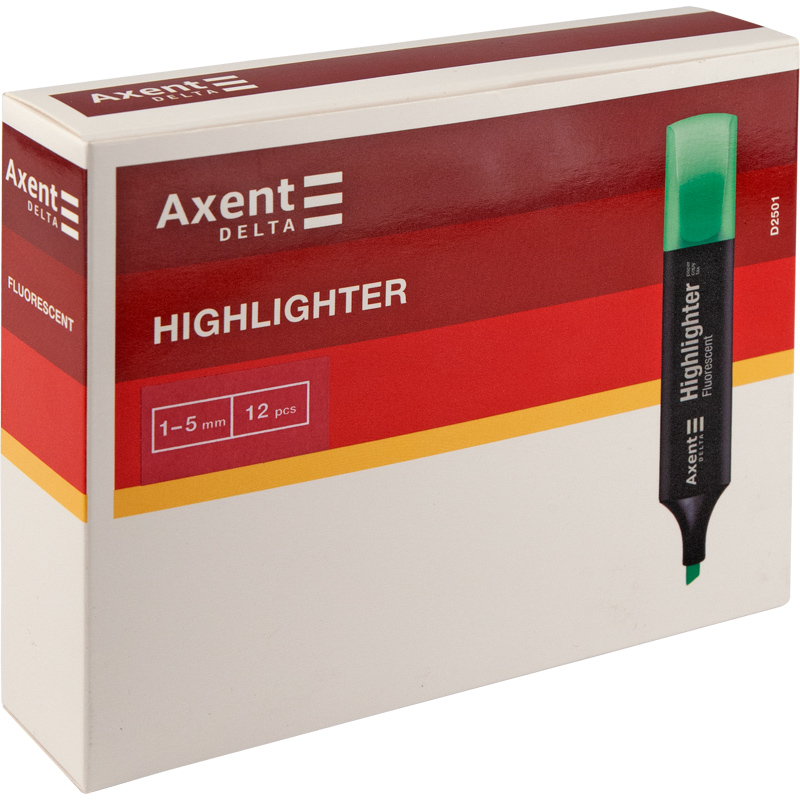 Маркер Highlighter 1-5 мм клиноподібний, помаранчевий, D2501-12 1