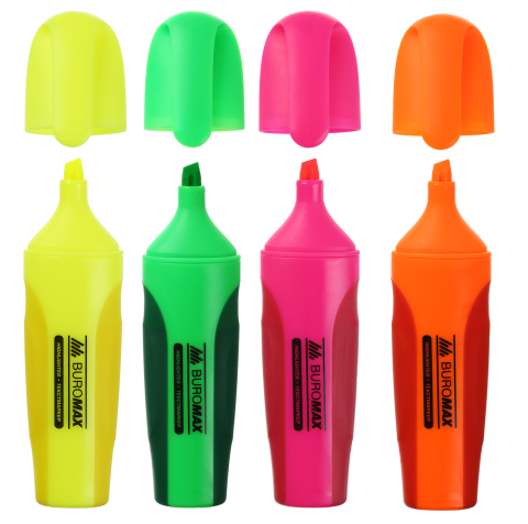 Набір з 4-х текст-маркерів Neon з гум. вставками, BM.8904-84 2