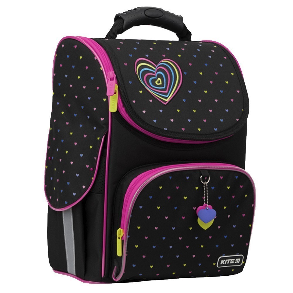 Рюкзак шкільний каркасний Kite Education 501 (LED) Hearts, K22-501S-4 (LED) 1