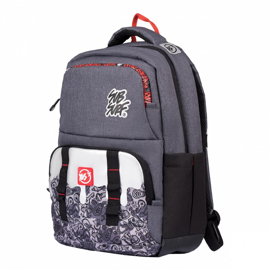 Рюкзак молодежный YES TS-49 "SubSurf. Black and White", серый, 558567 1