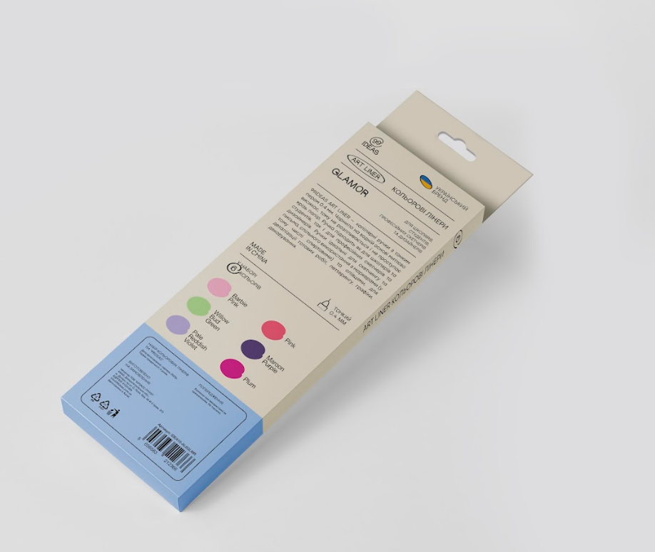 Набор цветных линеров, 6 цв.,6 set Glamor colors,IDEA10-AL6NAT,99IDEAS 2