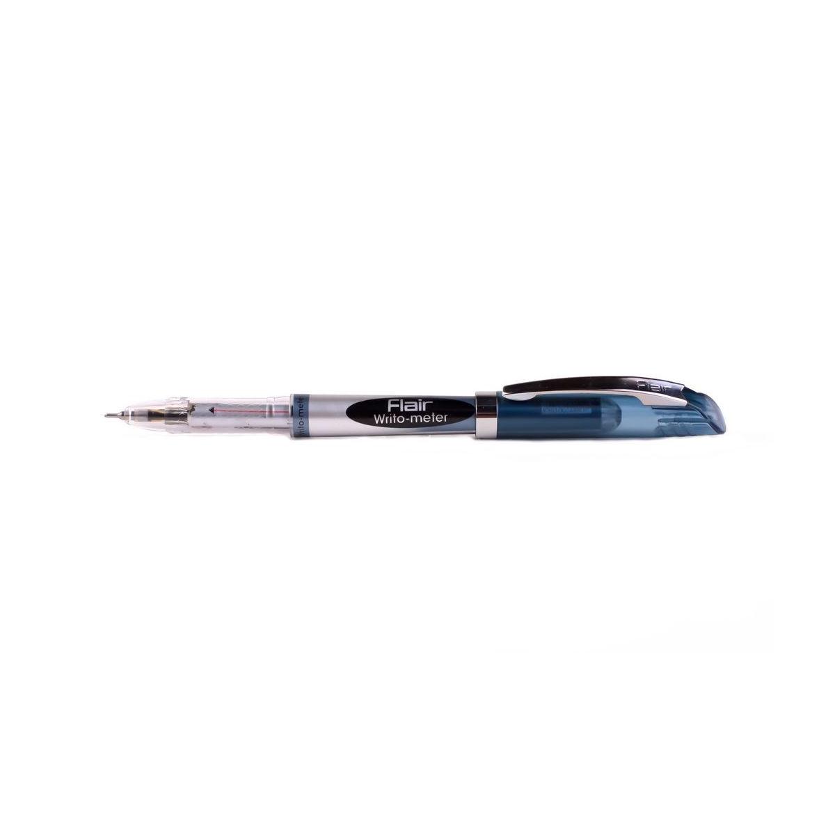 Ручка шариковая Flair 743 BK Writometer Ball синяя, черная, (26110/26109) 1