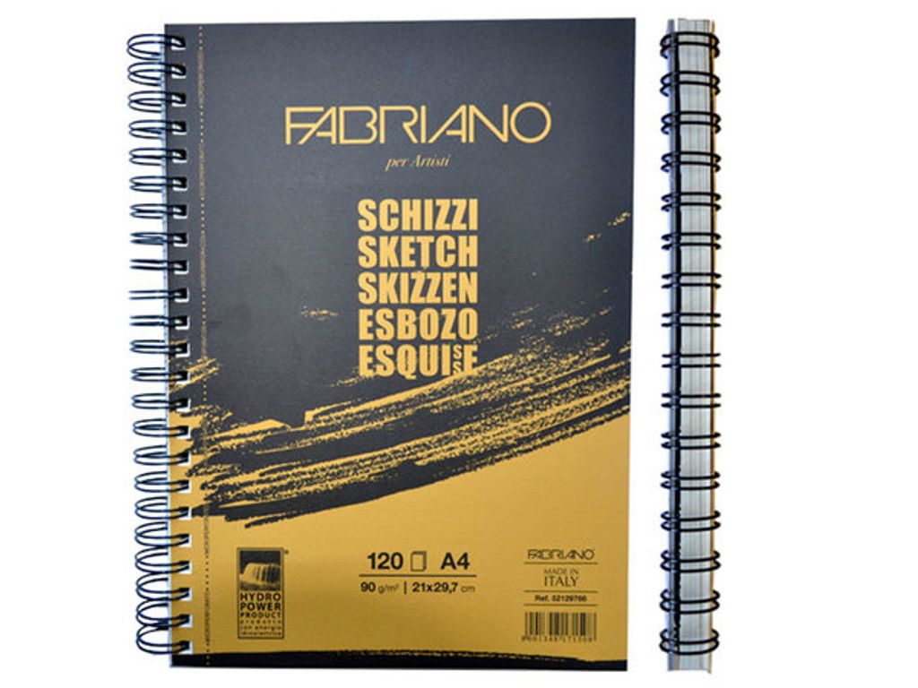 Альбом для ескізів на спіралі Schizzi Sketch А4 (21х29,7см), 90г/м2, 120л., Fabriano 52129766
