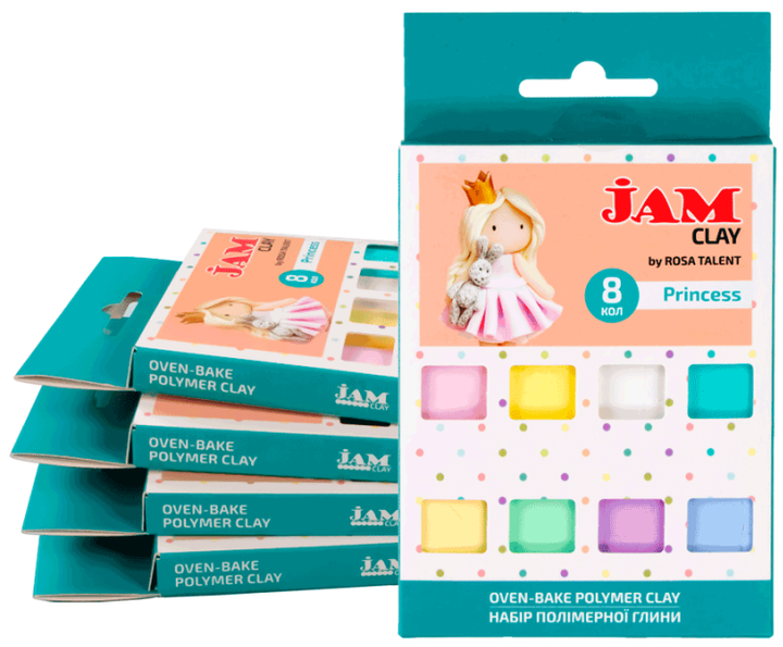 Набор пластики “Princess“, 8х20г, Jam Clay, ROSA TALENT 1