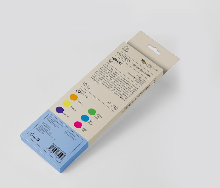 Набор цветных линеров, 6 цв.,6 set Bright,IDEA10-AL6BRIGHT, 99IDEAS 2