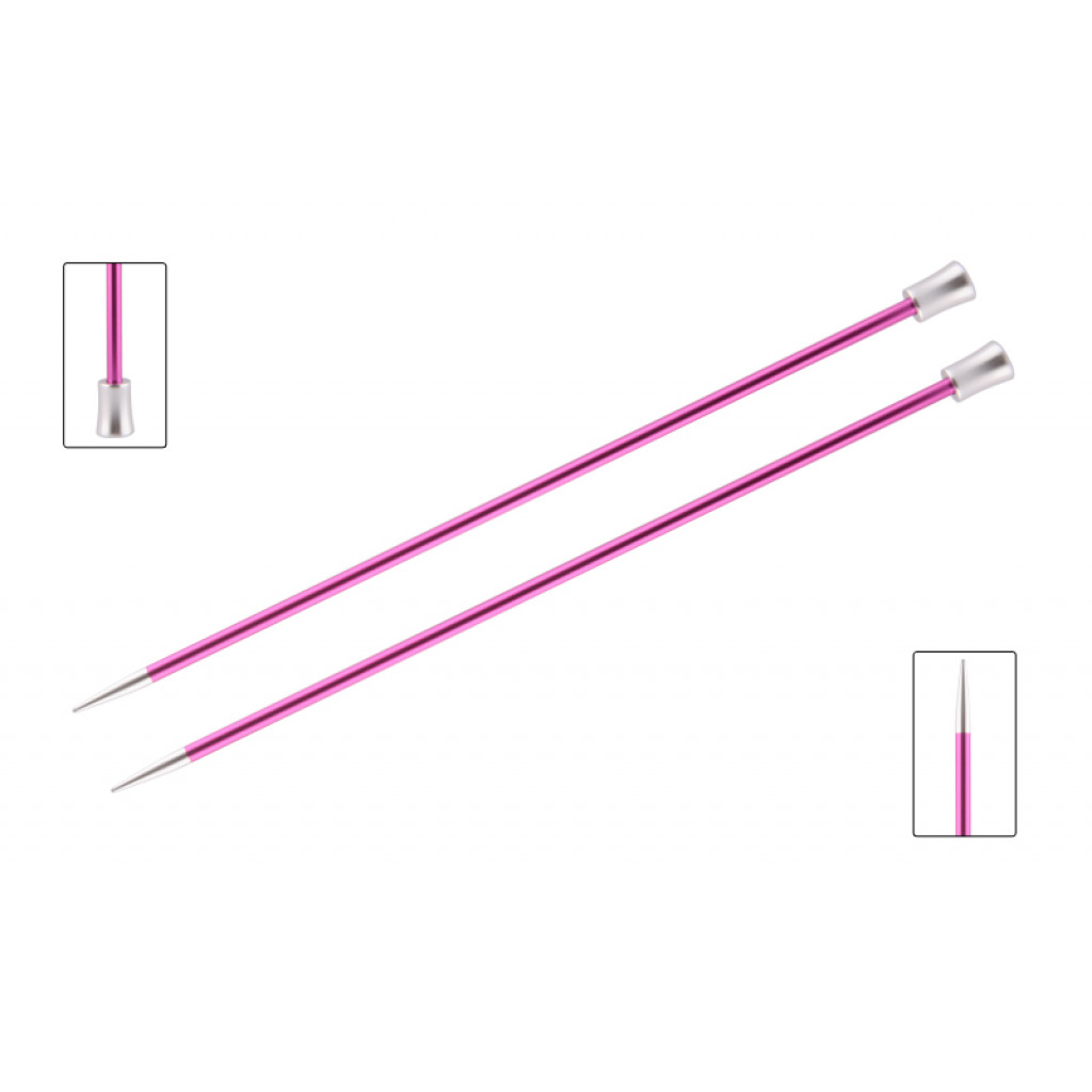 Спицы прямые 10.00 мм - 40 см Zing, 47338 KnitPro