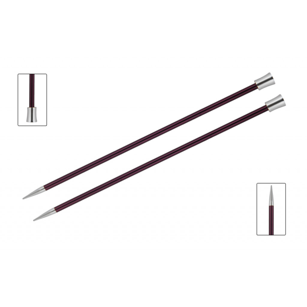 Спицы прямые 6.00 мм - 40 см Zing, 47333 KnitPro