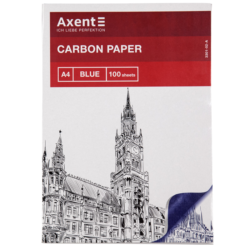 Папір копіювальний А4 100 арк, синій, 3301-02-A Axent