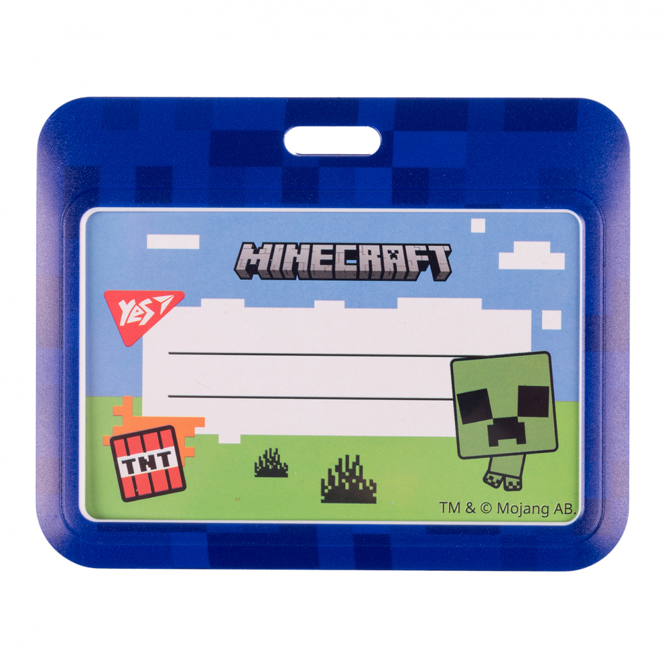 Бейдж YES без стрічки, горизонтальний "Minecraft" слайдер, 940325