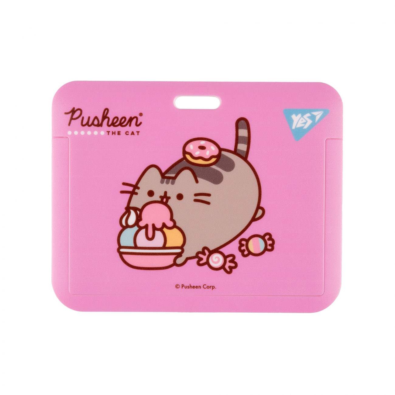 Бейдж YES без стрічки, горизонтальний "Pusheen" слайдер, 940323 1