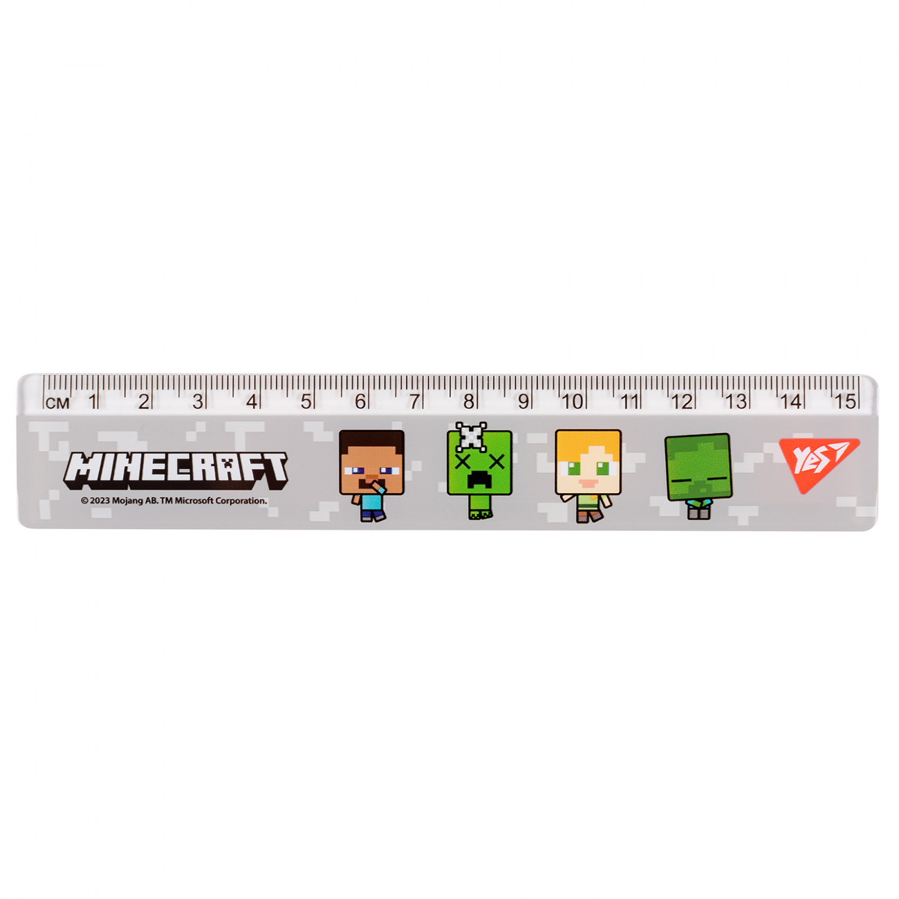 Лінійка 15 см "Minecraft" сіра, 370653 Yes