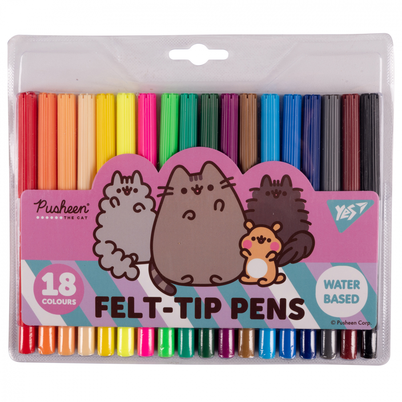 Фломастеры 18 цв. "Pusheen friends", 650550 Yes