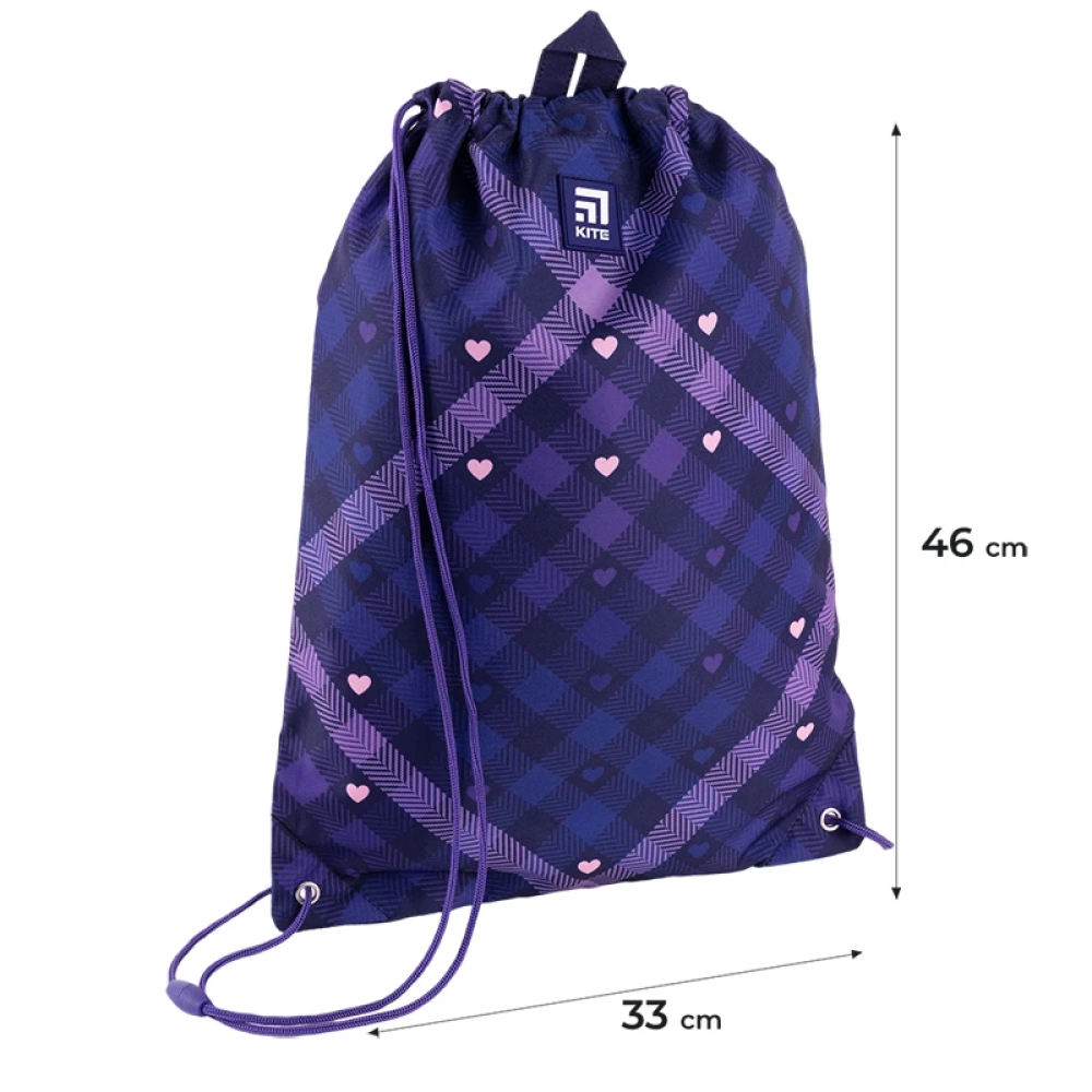 Сумка для взуття Kite 600M Check and Hearts, K24-600M-1 2