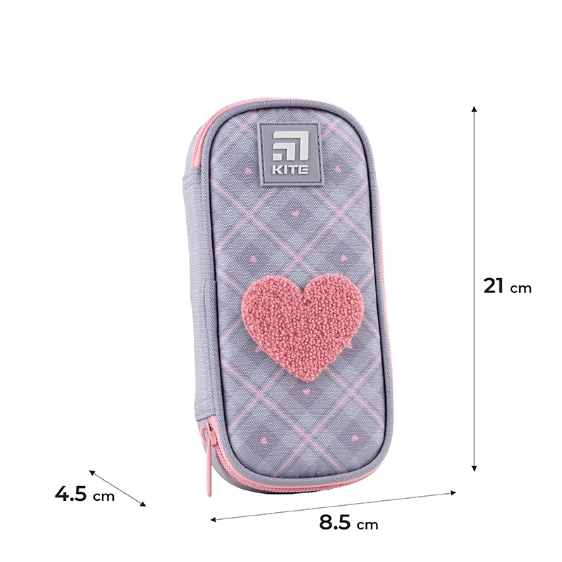 Пенал Kite 662 Fluffy Heart, K24-662-13 1