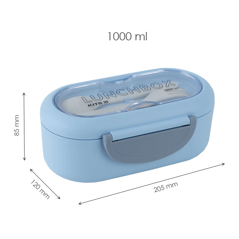 Ланчбокс з розділювачем 1000 мл, блакитний, K23-185-2 1