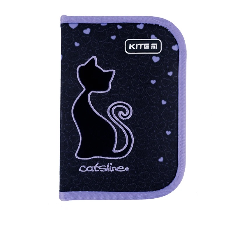 Пенал Kite 621, 1 отделение, 1 отворот, без наполнения, Catsline, K24-621-3
