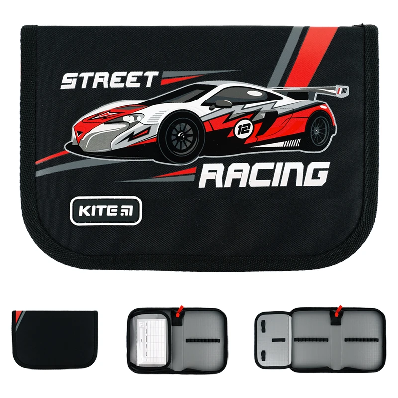 Пенал Kite 621, 1 від., 1 відв., без наповнення, Racing, K24-621-4 3
