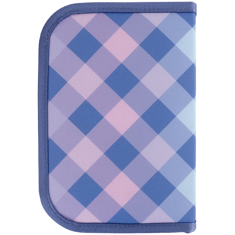 Пенал Kite 1 від.,2 відв., без наповнення 622 Purple Chequer, K24-622-3 2