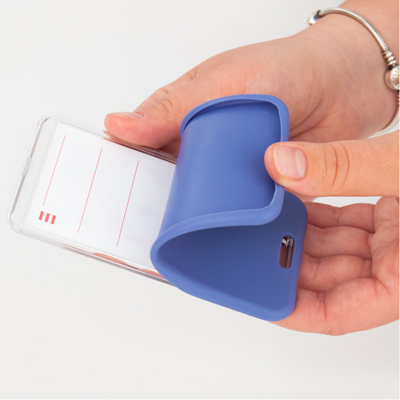 Бейдж-чохол SoftTouch 54*85 мм, матовий, димчастий синій, 4550V-02-A 5