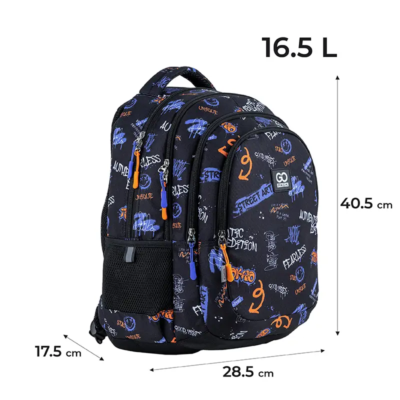 Рюкзак GoPack Education Teens 162M-3 чорний, GO24-162M-3 2