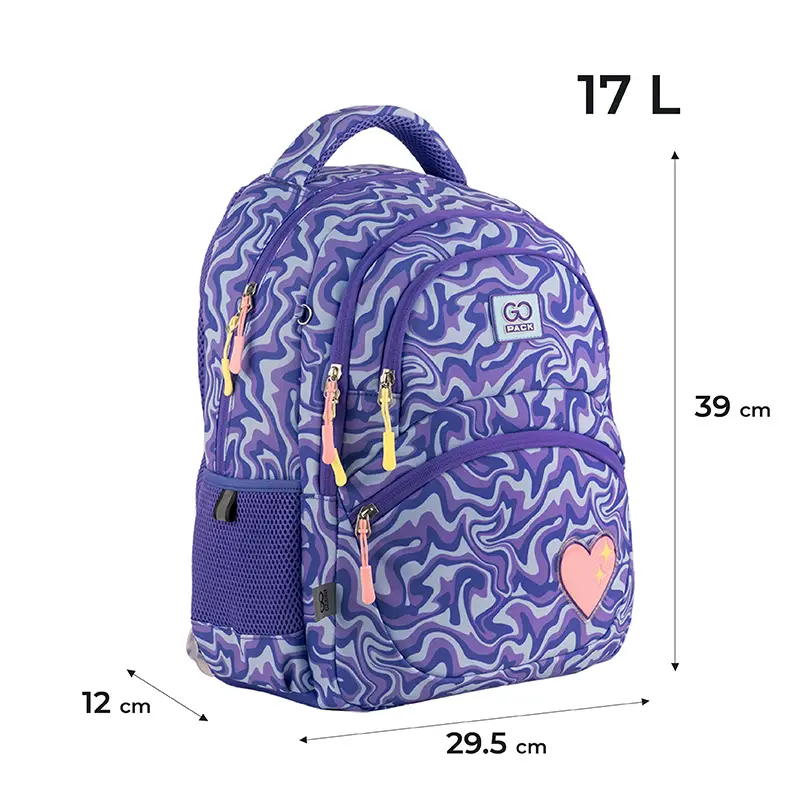 Рюкзак GoPack Education 175M-4 Shiny Heart, GO24-175M-4 2