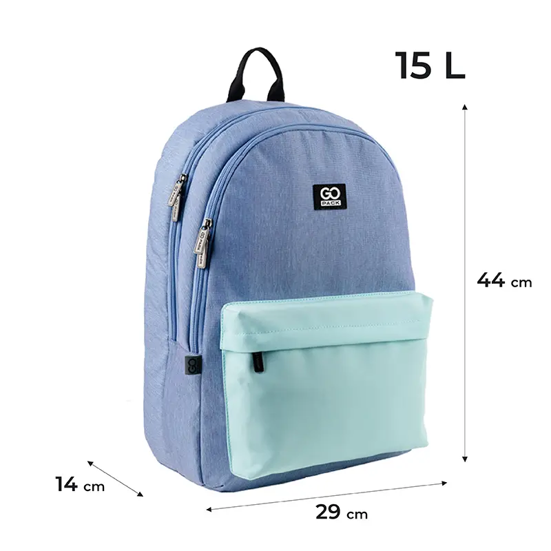 Рюкзак GoPack Education Teens 140L-2 м`ятно-блакитний, GO24-140L-2 2