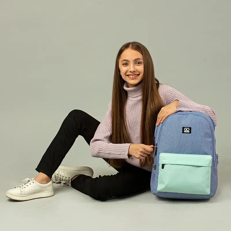 Рюкзак GoPack Education Teens 140L-2 м`ятно-блакитний, GO24-140L-2 13