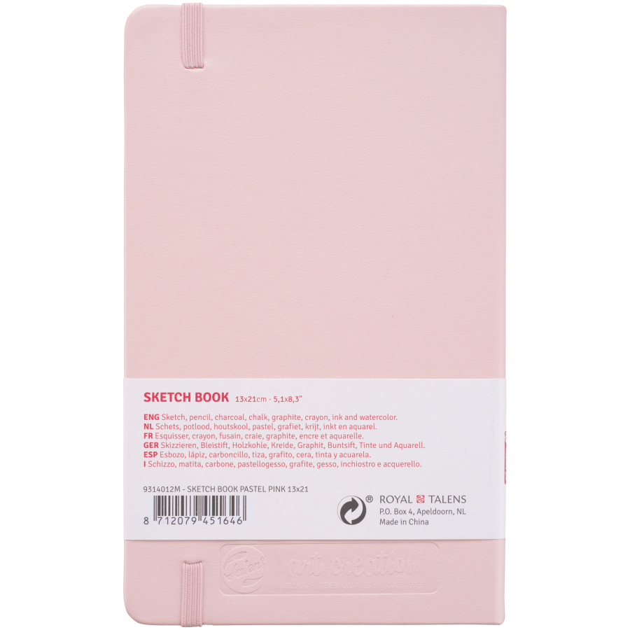 Блокнот для графики Talens Art Creation 140 г/м, 13*21см, 80 л, Pastel Pink, Royal Talens 1