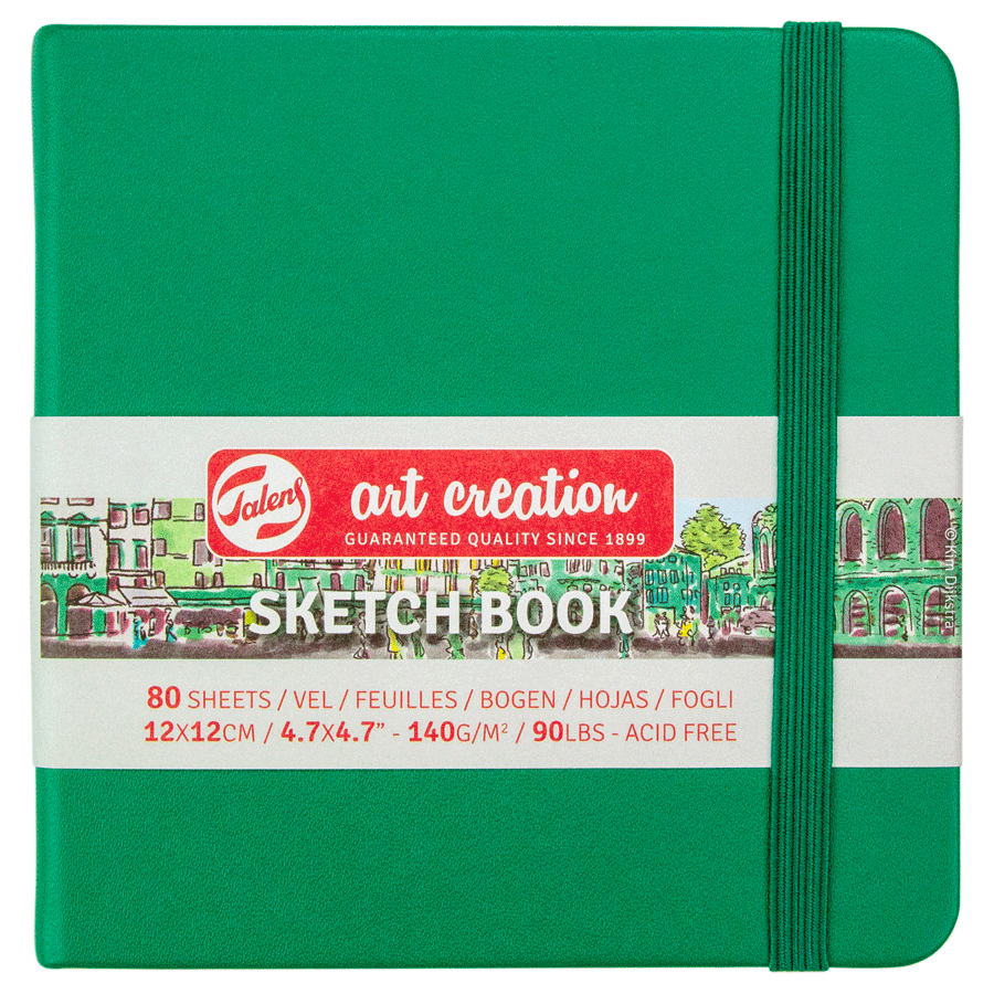 Блокнот для графики Talens Art Creation 140 г/м, 12*12см, 80 л, Forest Green, Royal Talens
