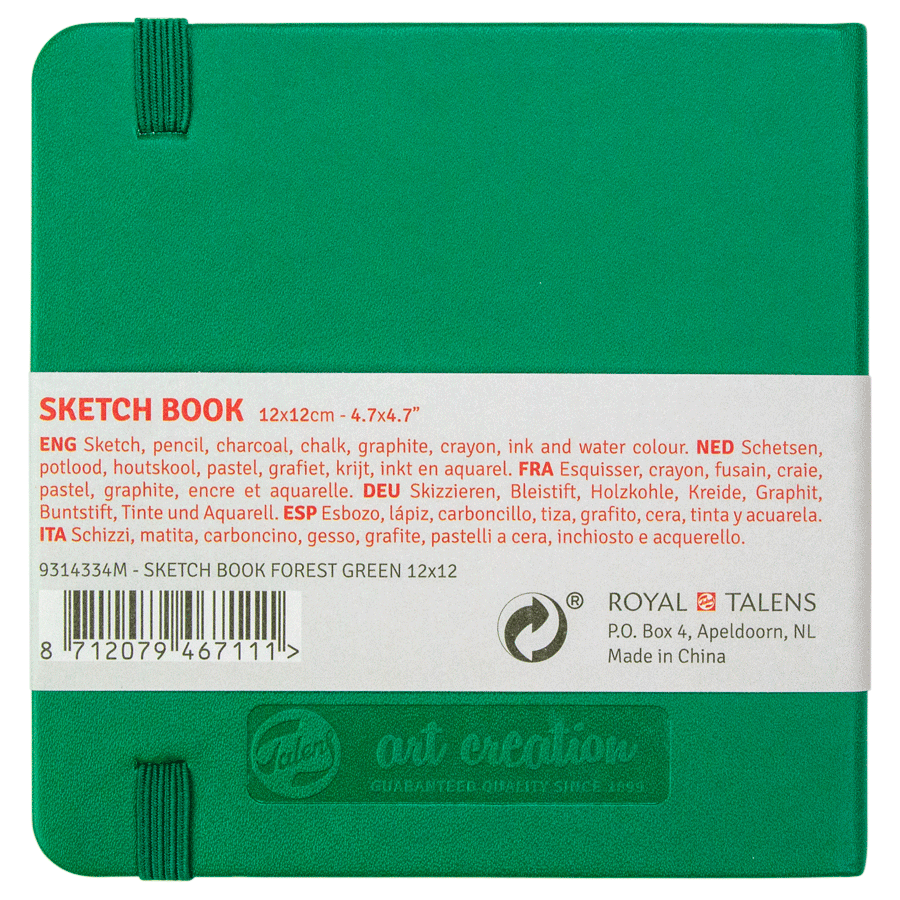 Блокнот для графики Talens Art Creation 140 г/м, 12*12см, 80 л, Forest Green, Royal Talens 1