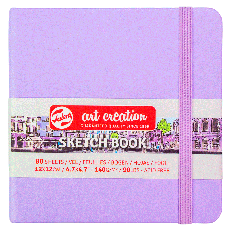 Блокнот для графики Talens Art Creation 140 г/м, 12*12см, 80 л, Pastel Violet, Royal Talens