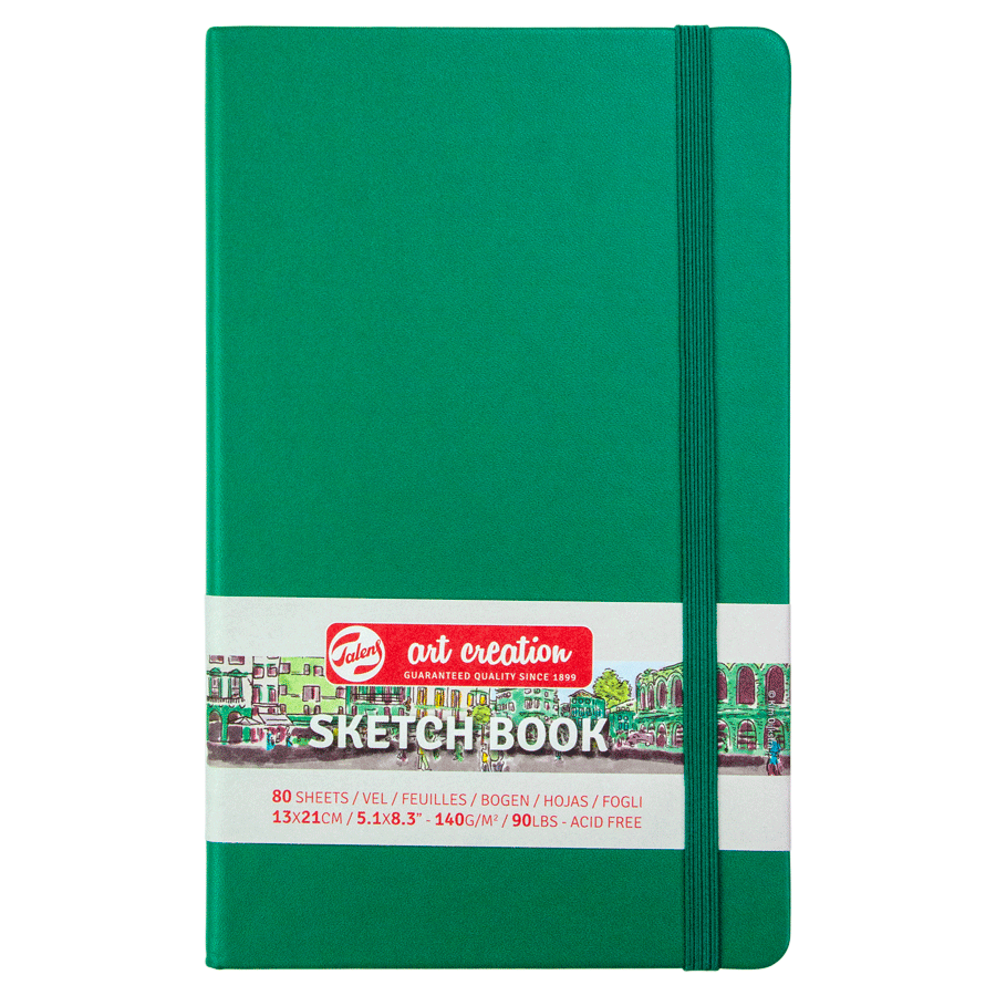 Блокнот для графики Talens Art Creation 140 г/м, 13*21см, 80 л, Forest Green, Royal Talens