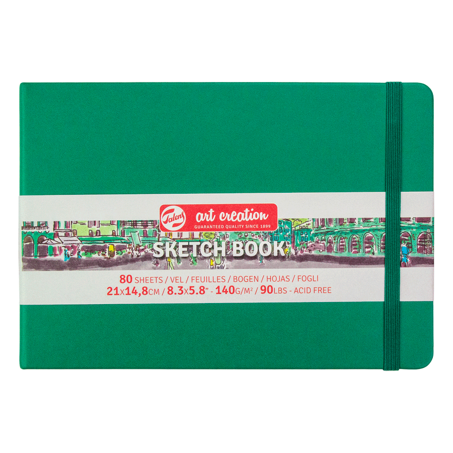 Блокнот для графики Talens Art Creation 140 г/м, 21*15см, 80 л, Forest Green, Royal Talens