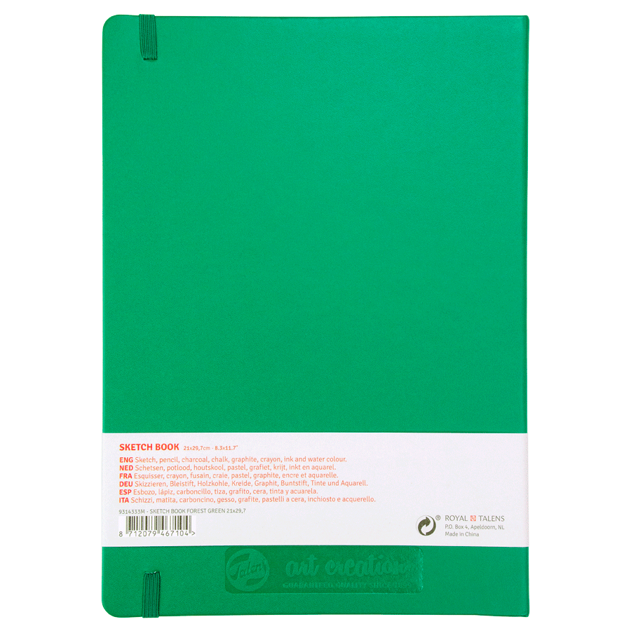 Блокнот для графики Talens Art Creation 140 г/м, 21*29,7см, 80 л, Forest Green, Royal Talens 1