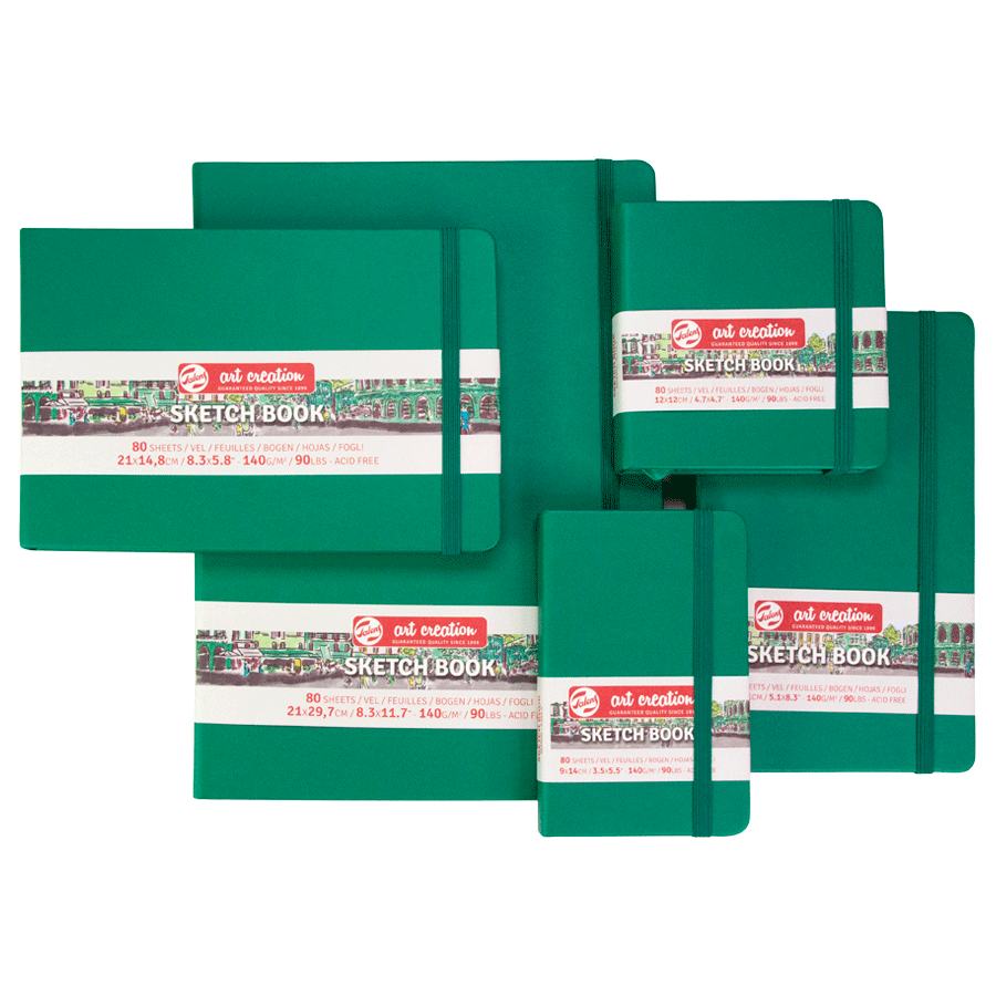 Блокнот для графики Talens Art Creation 140 г/м, 21*29,7см, 80 л, Forest Green, Royal Talens 3