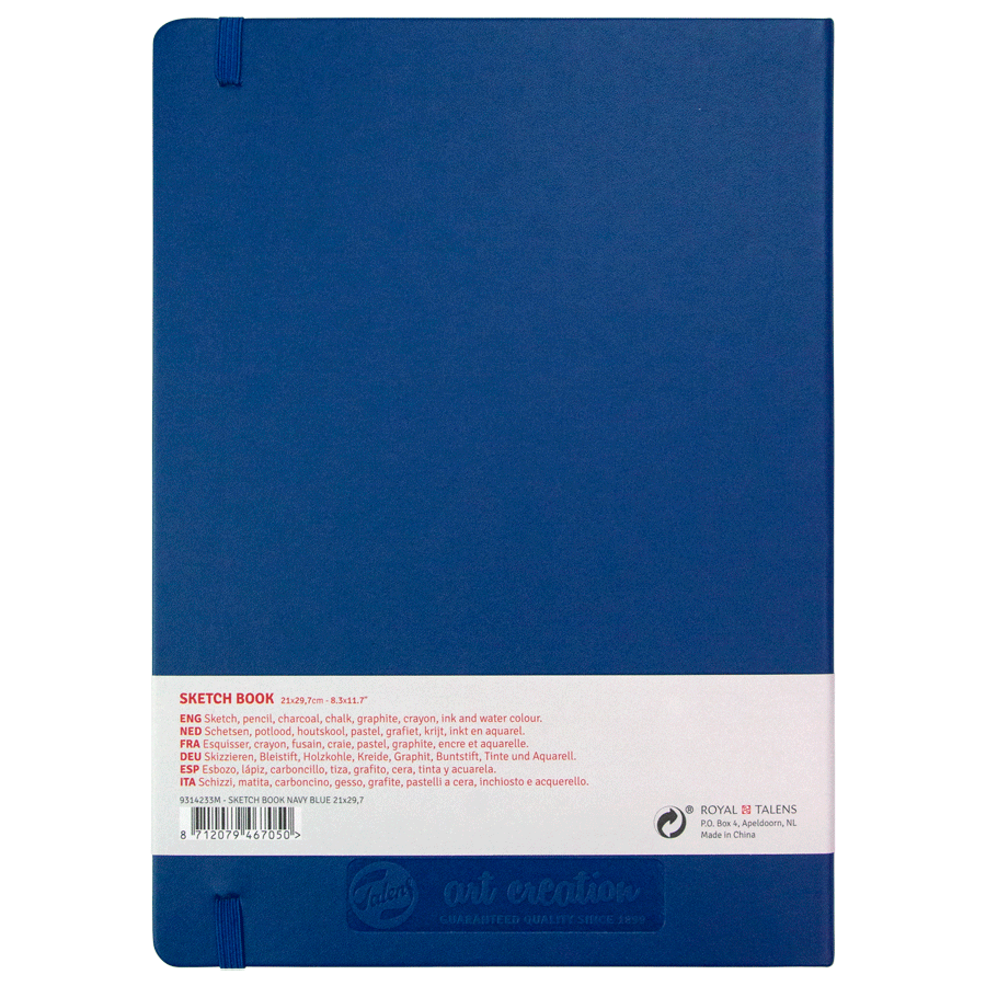 Блокнот для графики Talens Art Creation 140 г/м, 21*29,7см, 80 л, Navy Blue, Royal Talens 1