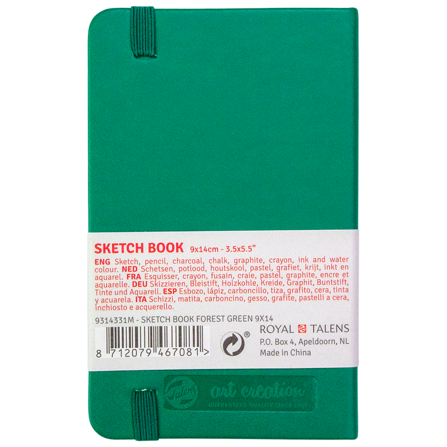 Блокнот для графики Talens Art Creation 140 г/м, 9*14см, 80 л, Forest Green, Royal Talens 1