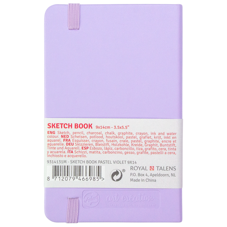 Блокнот для графики Talens Art Creation 140 г/м, 9*14см, 80 л, Pastel Violet, Royal Talens 1