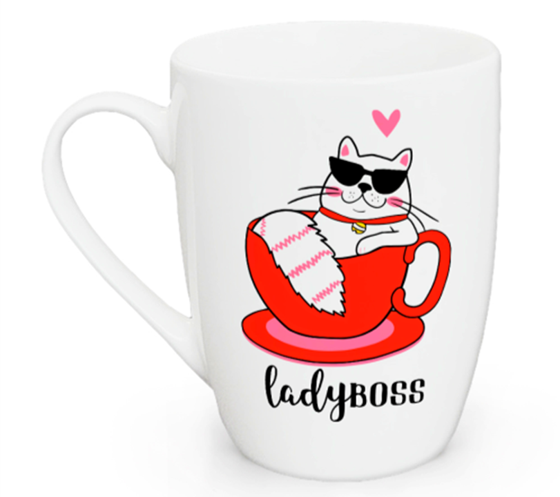 Чашка "Lady boss" капучино, 360 мл + подарочная коробка Kvarta, 1734