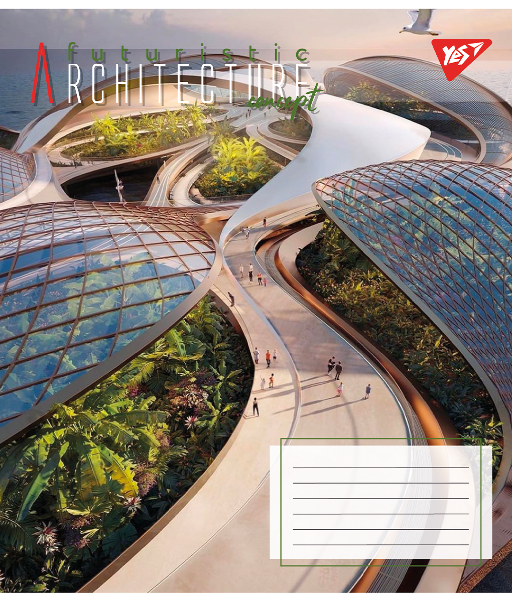 Тетрадь 24 кл. YES Futuristic architecture, 767017 4