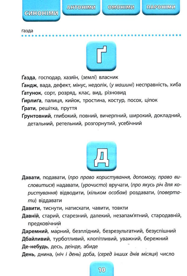 Книга Шкільний словничок. Синоніми, антоніми, омоніми, пароніми 1-4 кл. (1848) 1