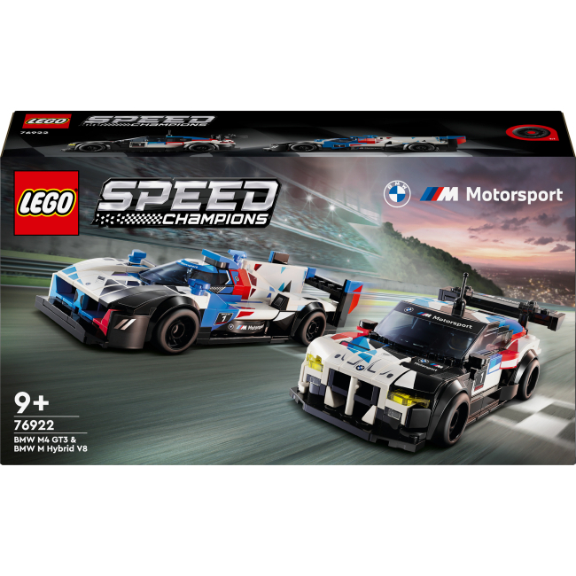 Конструктор Lego Speed Champions "Гоночный автомобиль BMW M4 GT3 і BMW M Hybrid V8", 76922